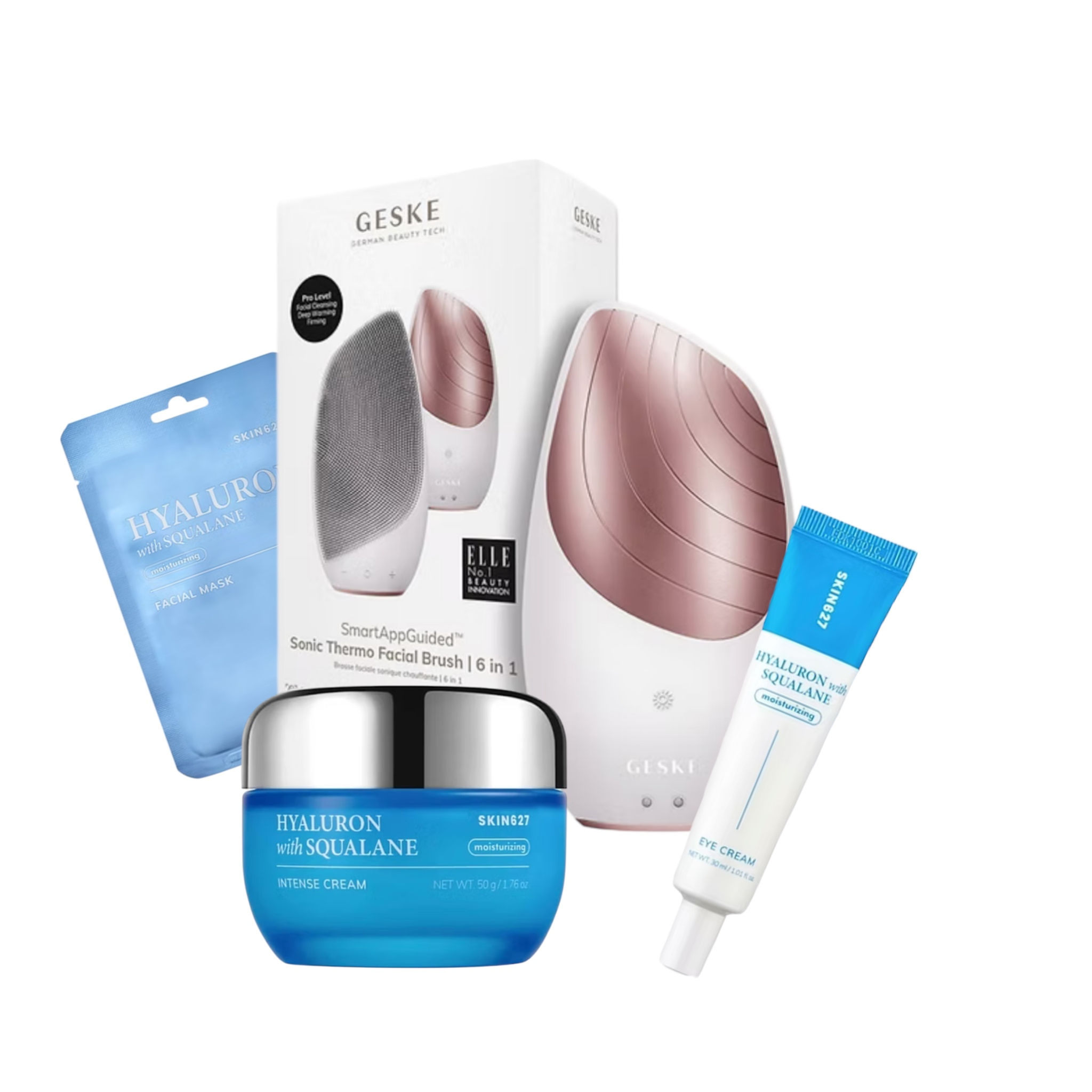 Vánoční sada s kyselinou hyaluronovou a GESKE pro omlazení a zářivou pleť