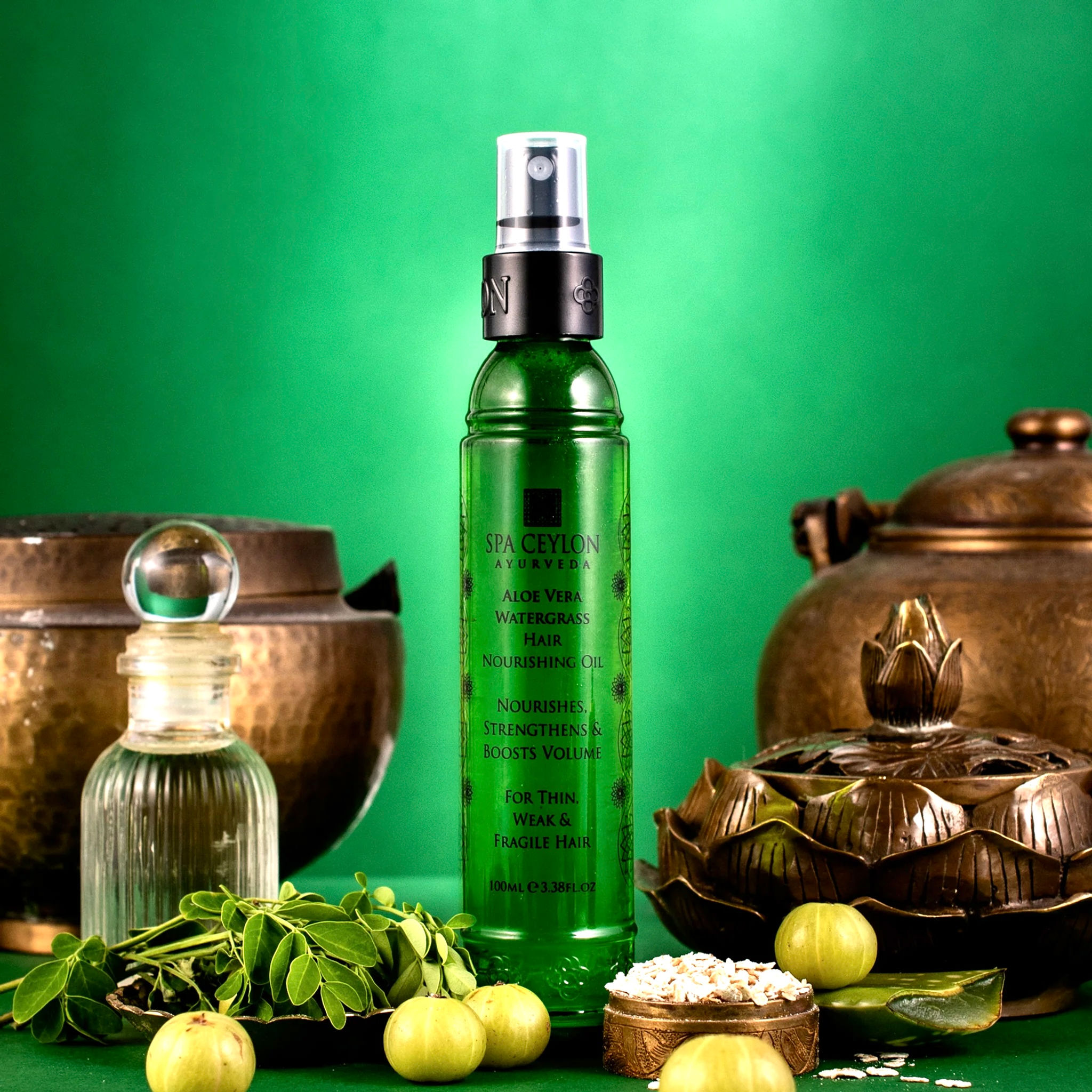 Vyživující olej na vlasy s gotukolou ALOE VERA WATERGRASS 