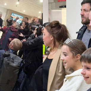 Brian Glendinning’s emotional reunion with family at Edinburgh Airport