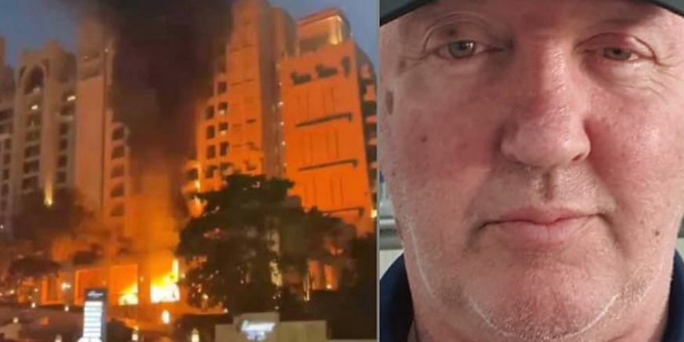 John Murphy, stuck in the UAE, homeless and sheltering in a Carrefour car park during the attacks