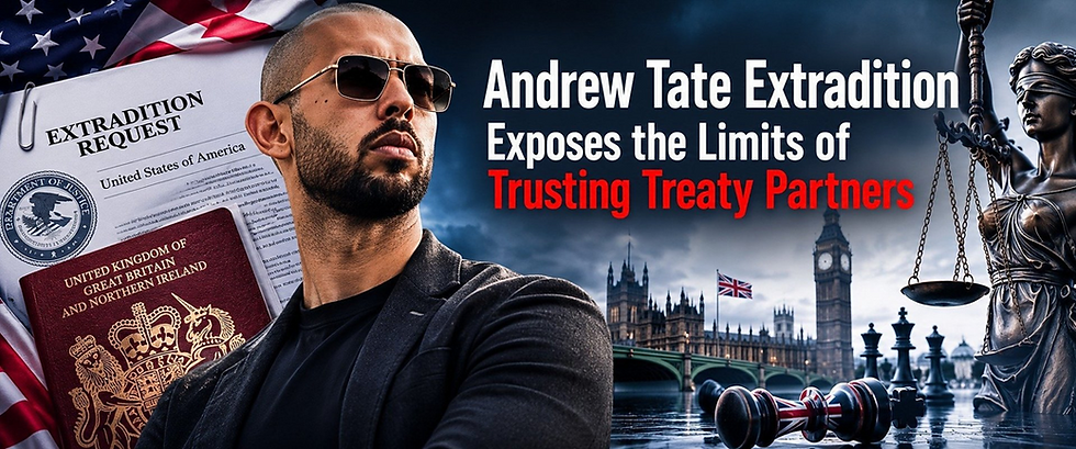 andrew tate, radha stirling, extradition, dueprocess.international