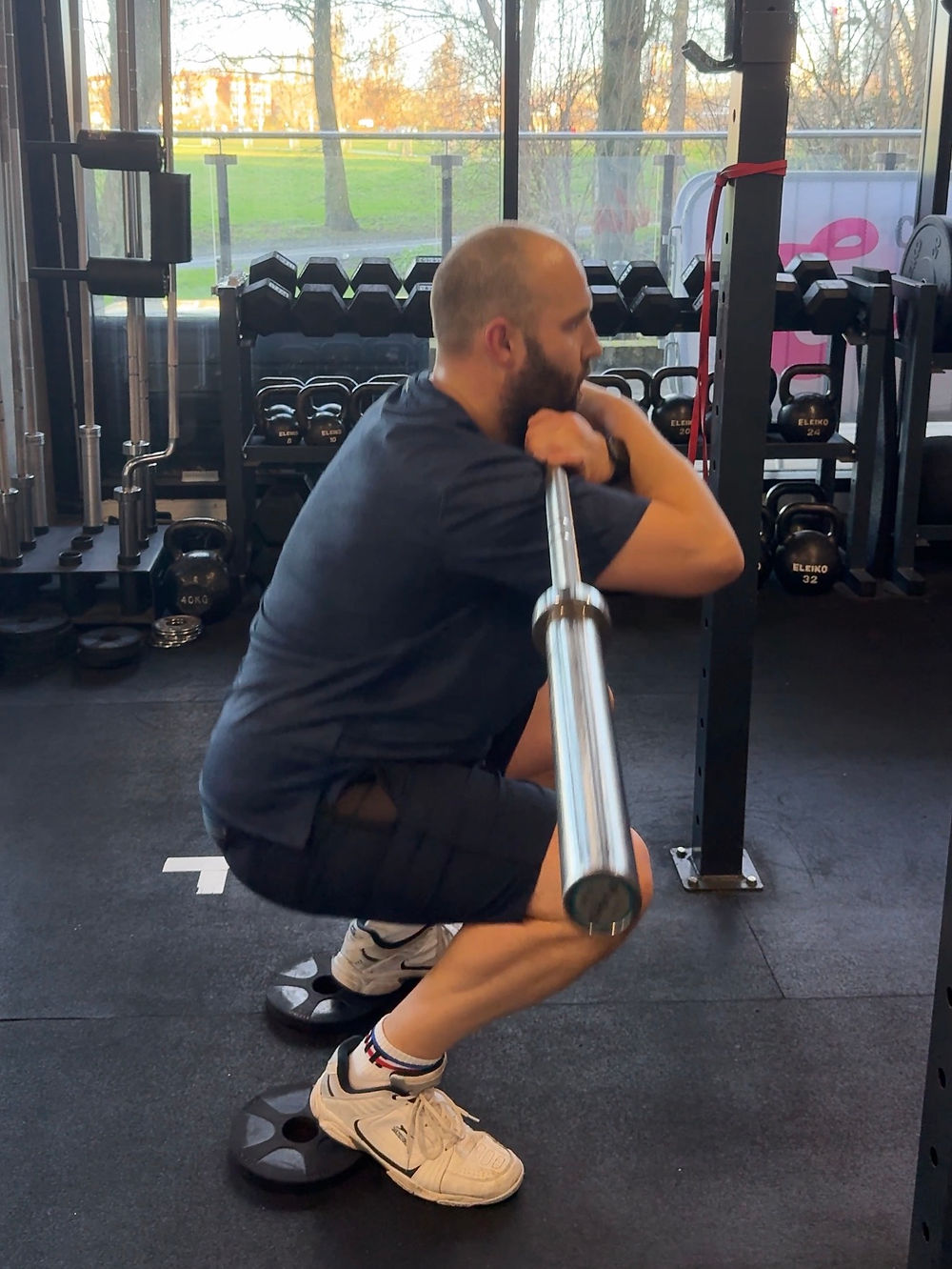 Front squat with the barbell