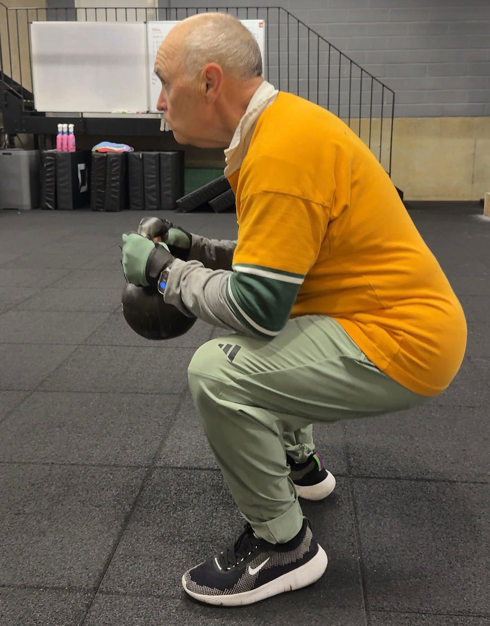 Kettlebell squats sumo style