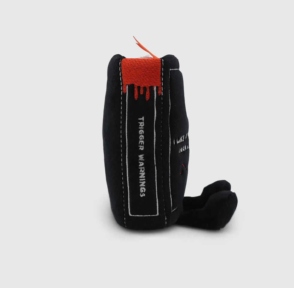 Thumbnail: I Like My Thrillers Dark & Twisted Plush Book Keychain
