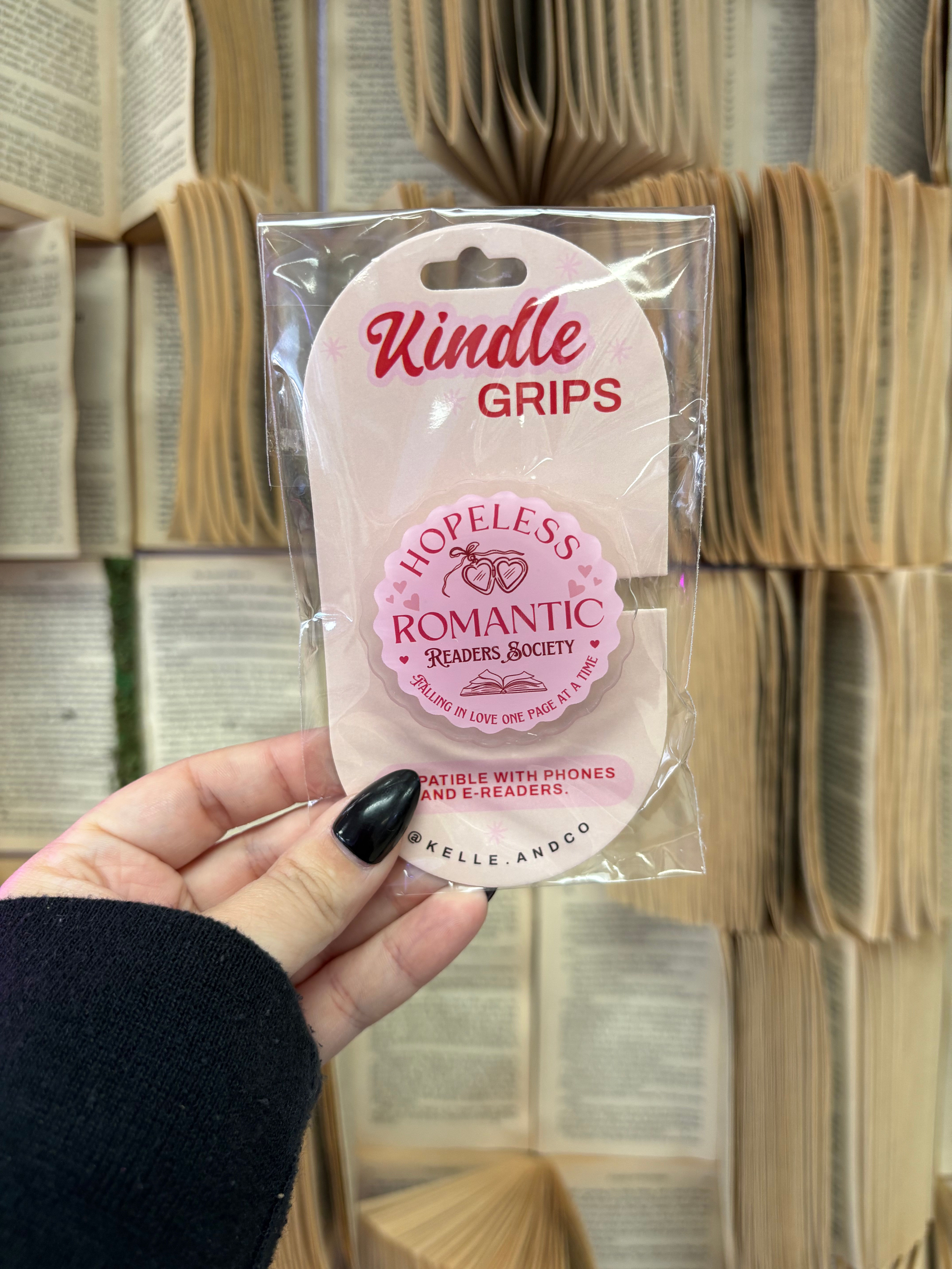 Hopeless Romantic Kindle Grip