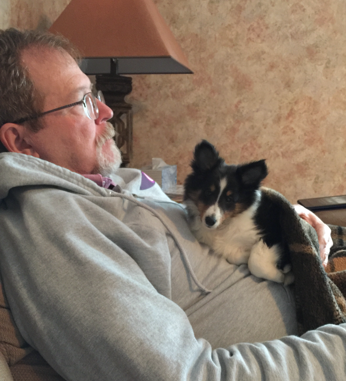 Dawson and Dad Relaxing
