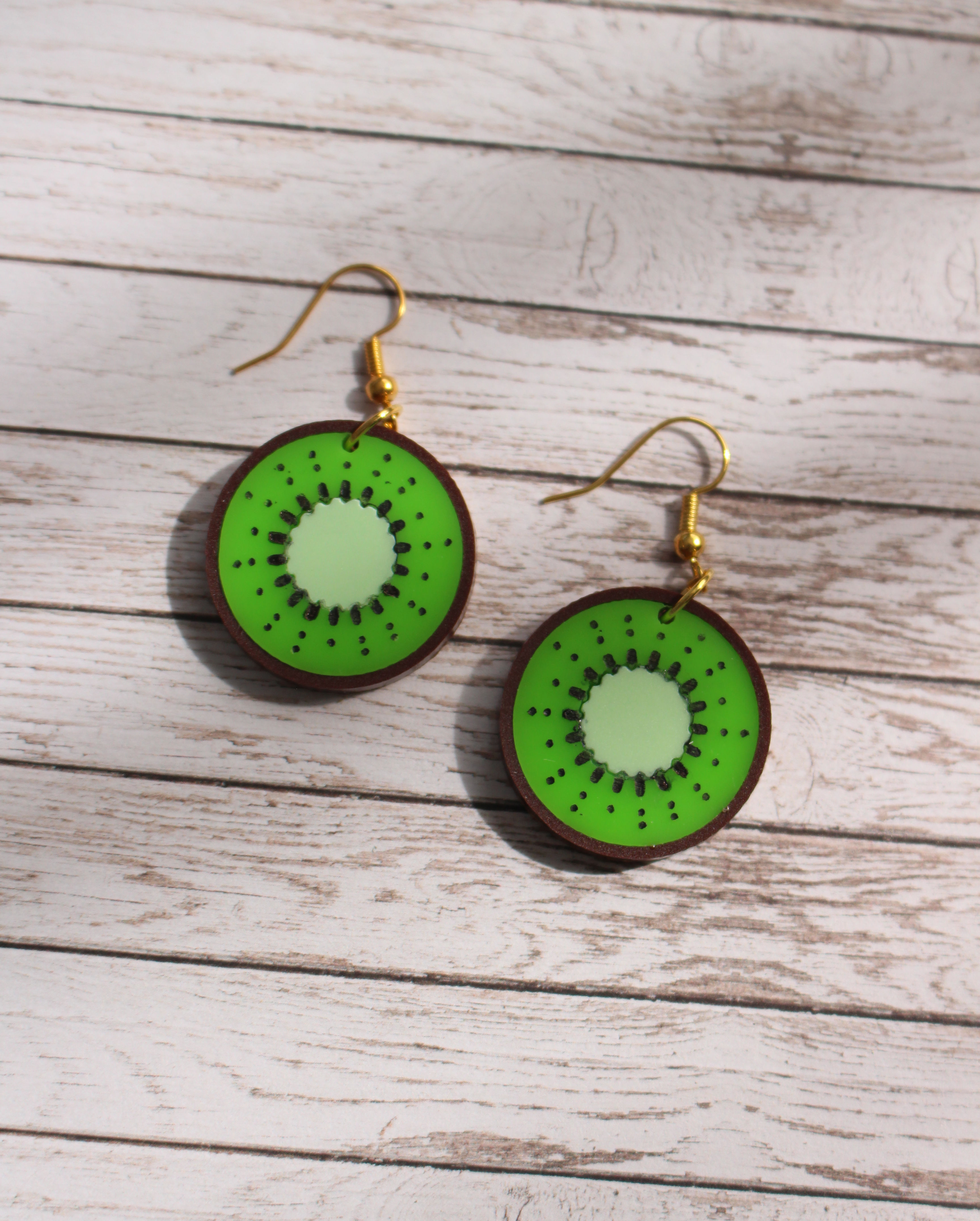 Kiwifruit Drop Earrings