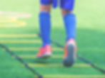 soccer ladder and a child with shoes 