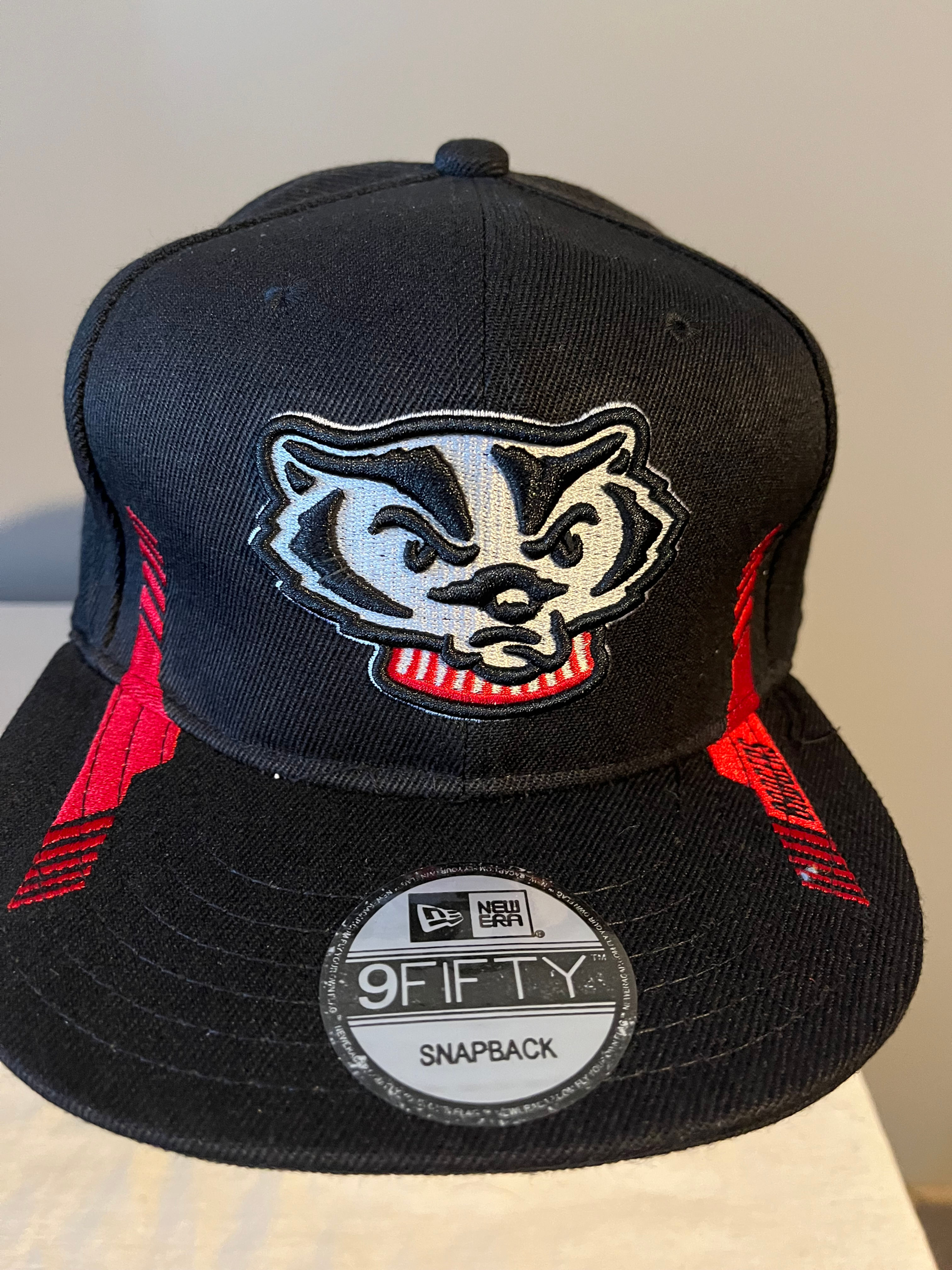 Wisconsin Badgers New Era 9Fifty Black Out Cap