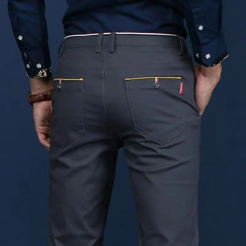 Thumbnail: 6 Colors Fashion Mens Slim Fit Casual Pants Korea Style Business Work Trousers A