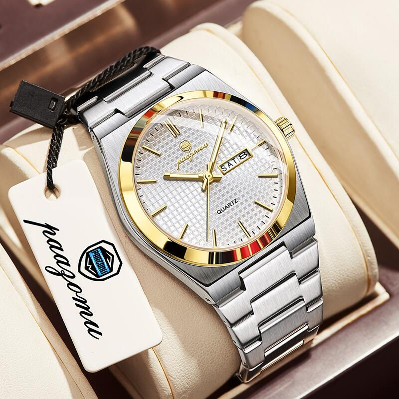 Thumbnail: Customized Watch PAAZOMU Luxury Men Clock Fashion Luminous Waterproof Chronograp
