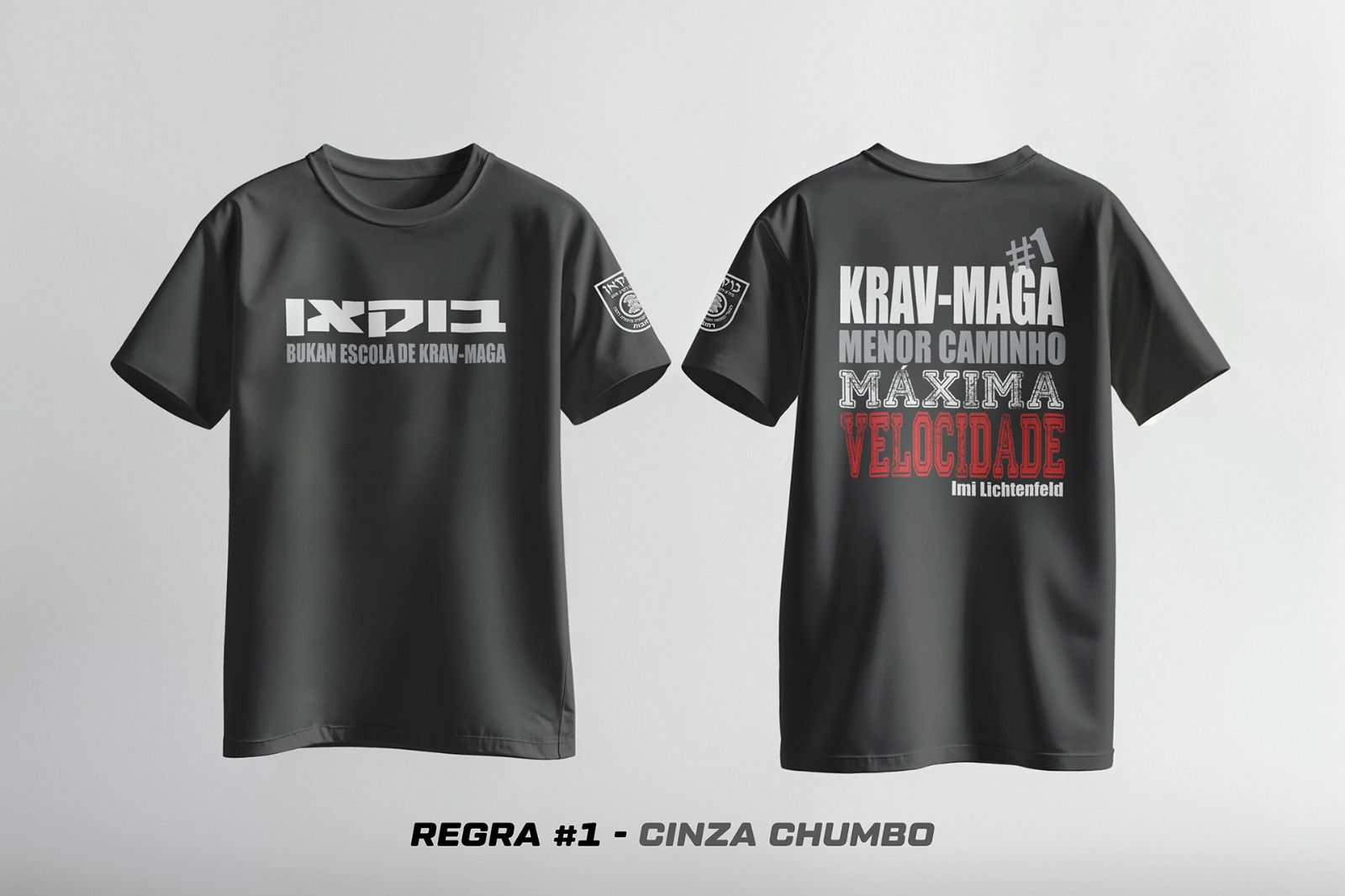 Camiseta, coleção "Regra #1" do Krav Maga, cor preta