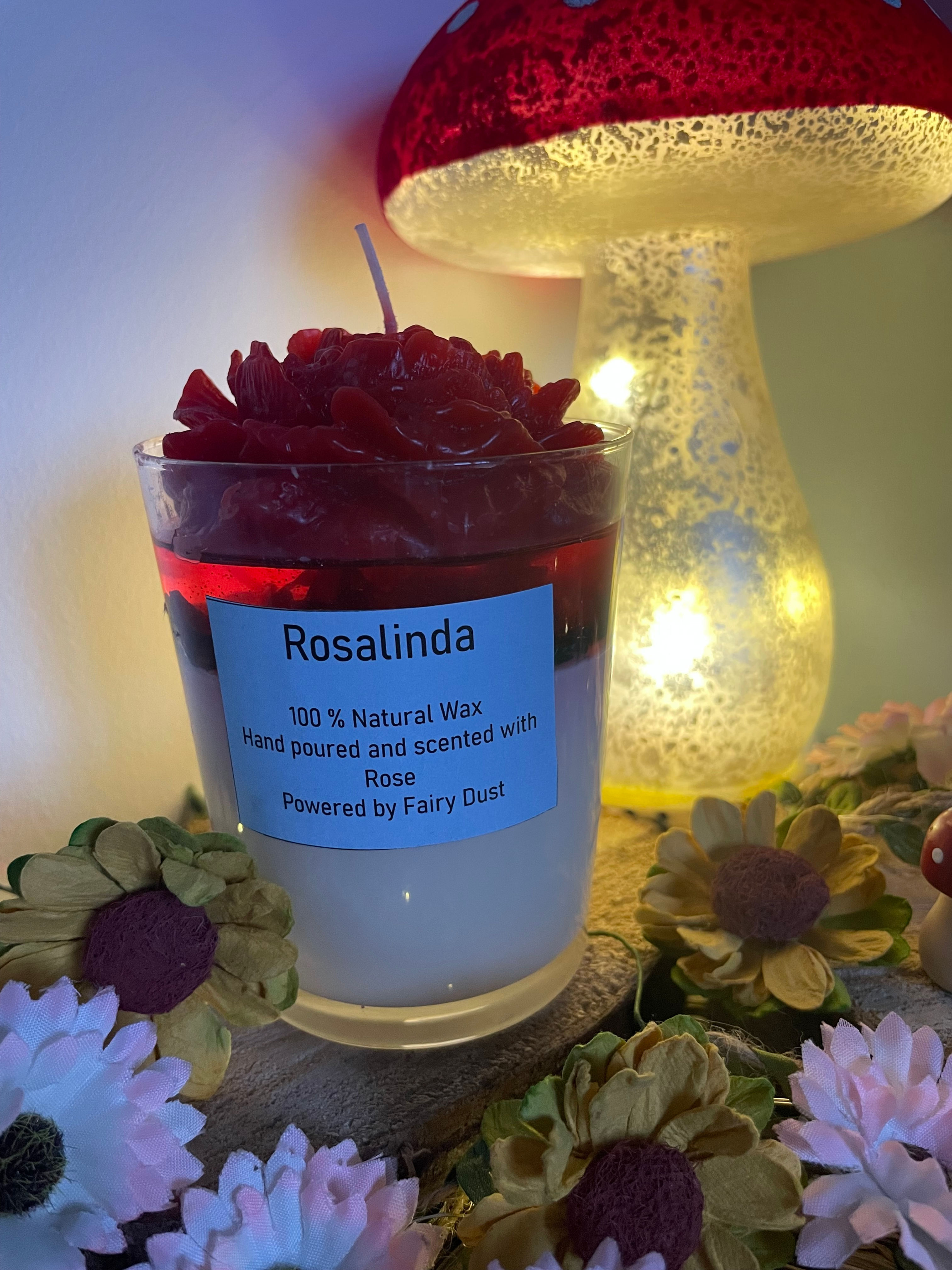 The Rosalinda Rose The Healing Fairy Candle