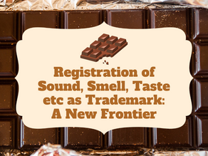 Registration of Sound, Smell, Taste etc as Trademark: A New Frontier