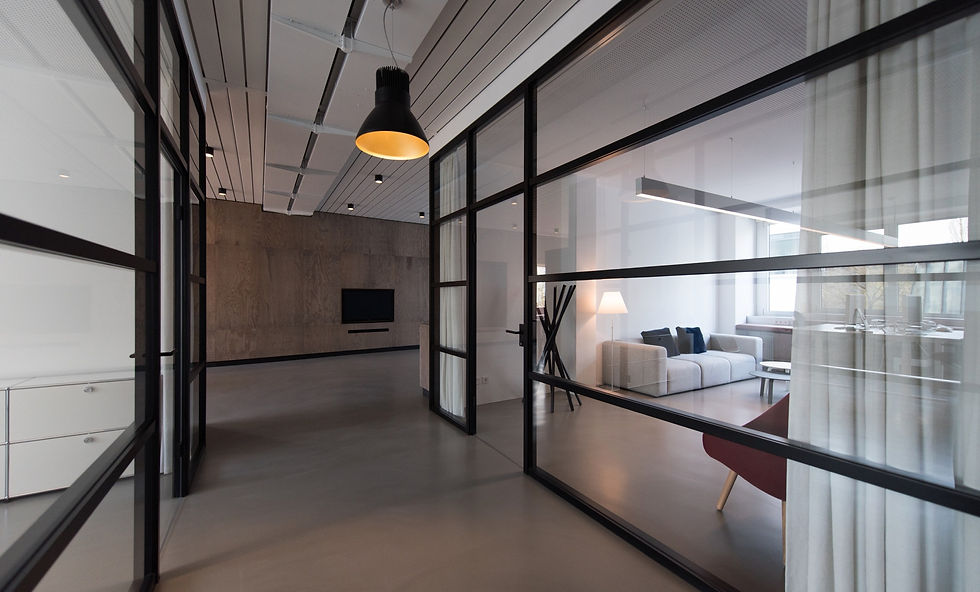 Minimalist and stylish office environment