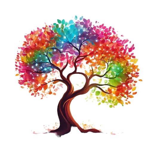 colourful tree with light background_edi