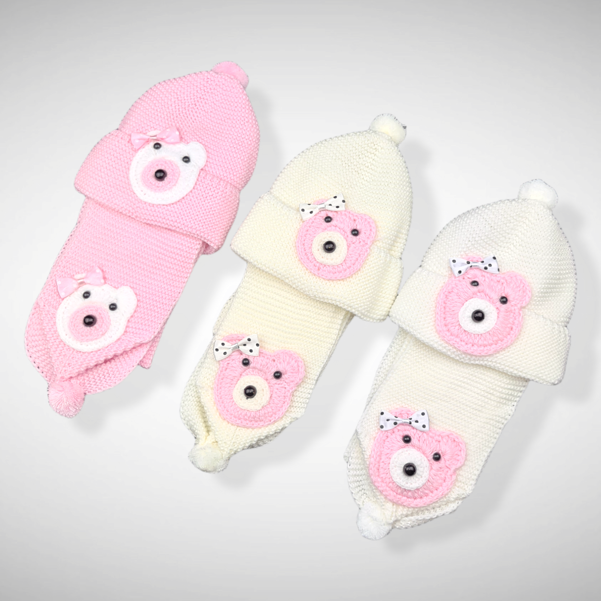 Gebreide Muts Met Sjaal "Bear"