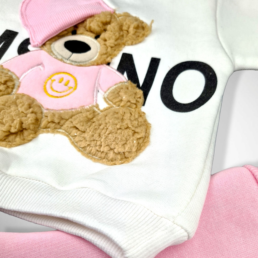 Thumbnail: Warme Set "Winter Pink Teddy Bear"
