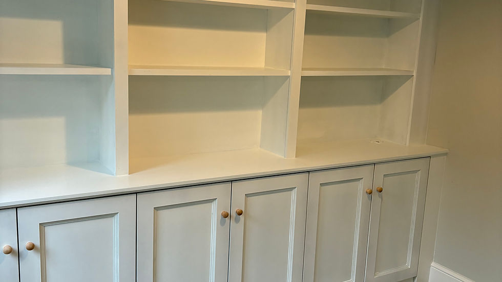 Bespoke fitted alcove unit in Little Chalfont by Bretton Carpentry
