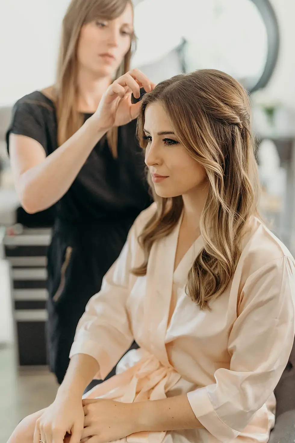 half up wedding hair style Denver
