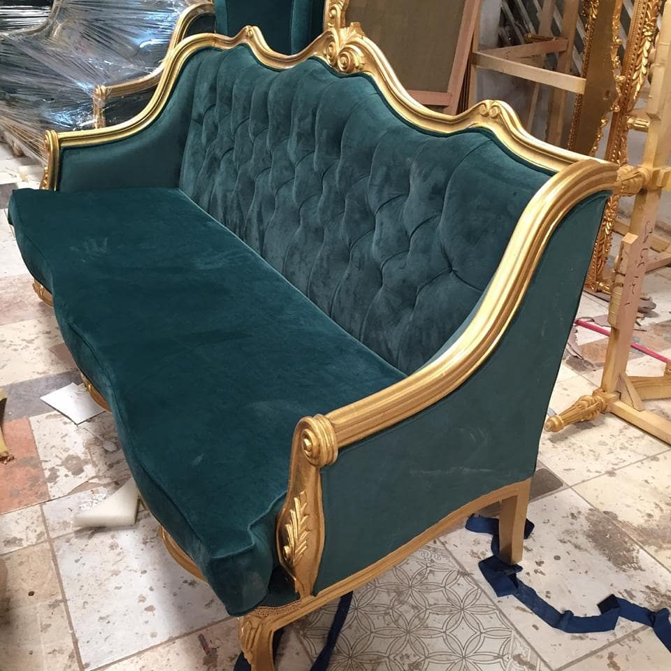 Thumbnail: Egyptian wood sofa