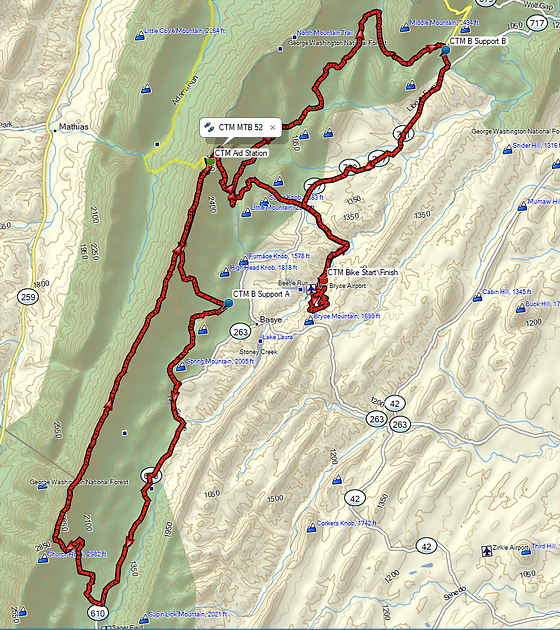 Map - Sample CTM MTB Race  Rev3Endurance