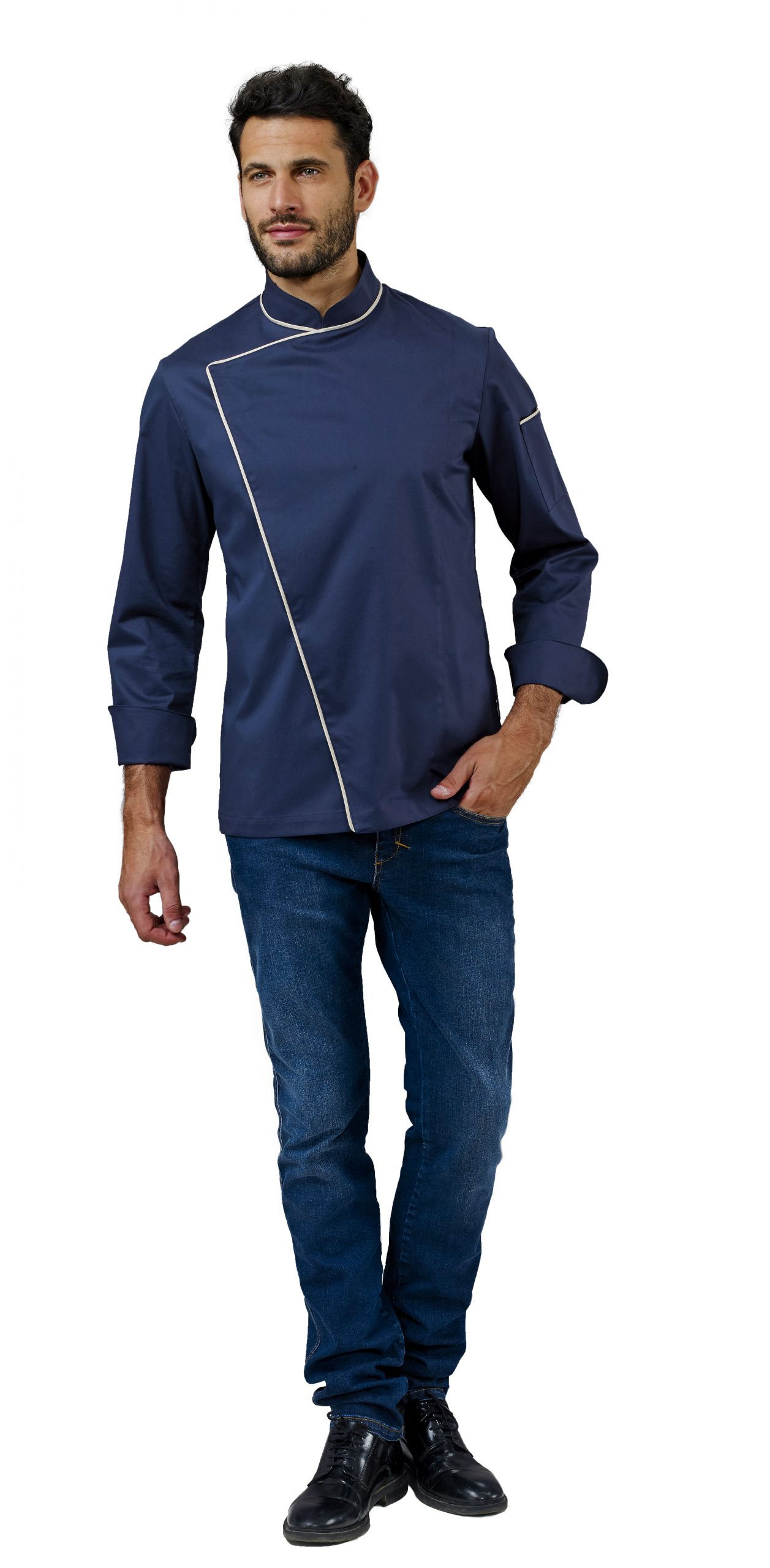 Giacca chef ALAN - 55% cotone 42% poliestere 3% elastan– 160gr/mq