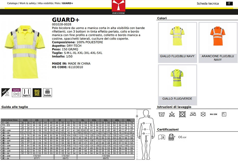 Miniatura: Polo bicolore GUARD+ manica corta - 100% poliestere - 150gr