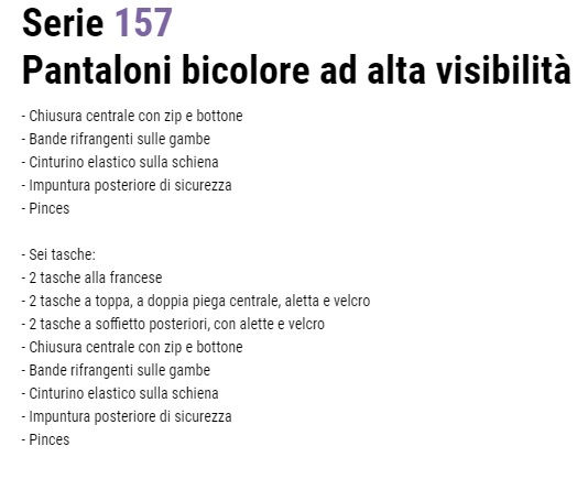 Miniatura: Serie 157 - Pantaloni bicolore ad alta visibilità -