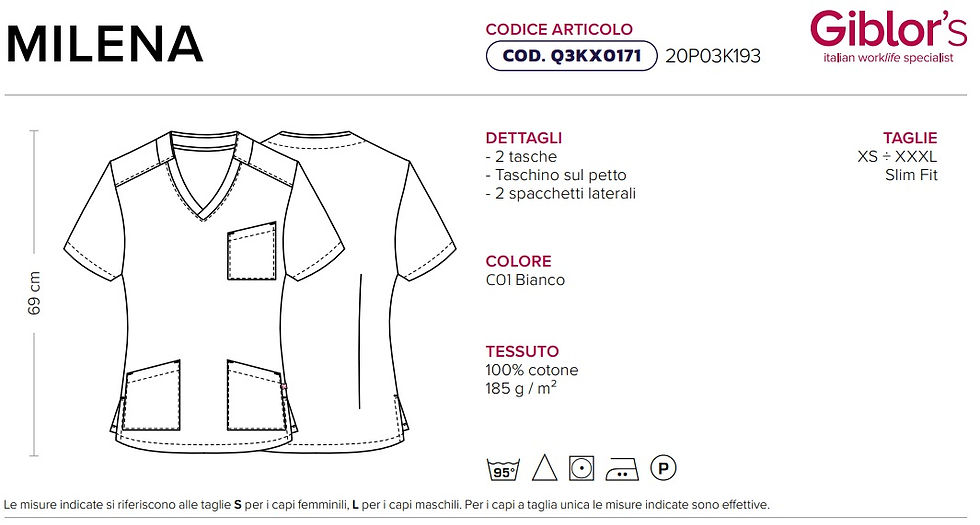 Miniatura: Casacca Milena - 100% cotone 185 g / m²