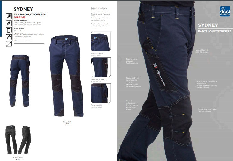 Miniatura: Pantalone Sidney -98% cotone 2% elastan– 240gr/mq