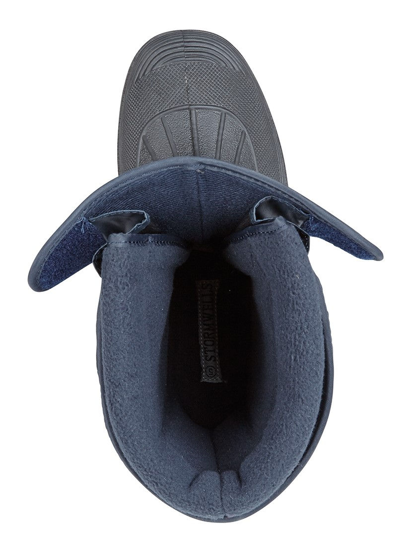 Thumbnail: STORMWELLS Navy Blue Imitation Suede/PVC Insulation Boot W236C