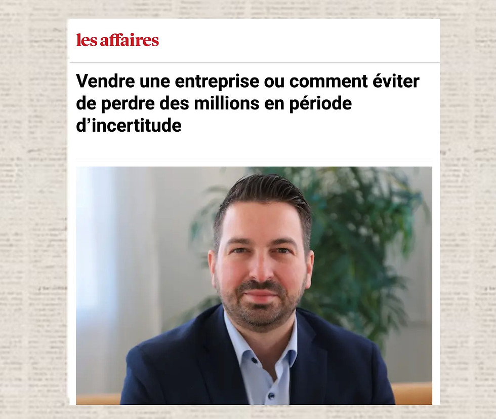 Vendre une entreprise ou comment éviter de perdre des millions en période d'incertitude.jp