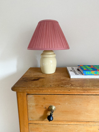 Lamp on table