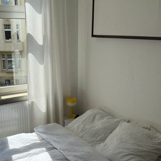 photo of bedroom with window open