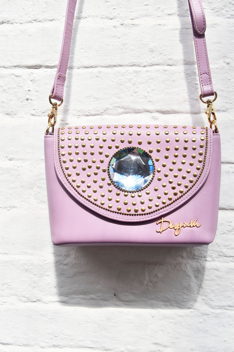 Thumbnail: The Bling Bag - Pink with big Blue Stone