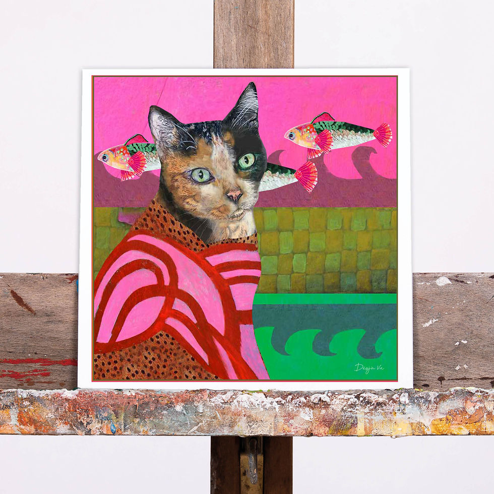 Thumbnail: Cattastic - Kunstkaarten, 6 x kaarten
