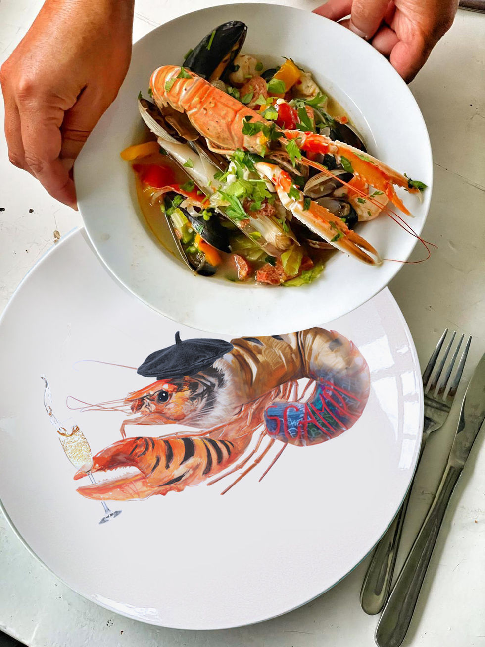 scampi bewerkte foto nieuw