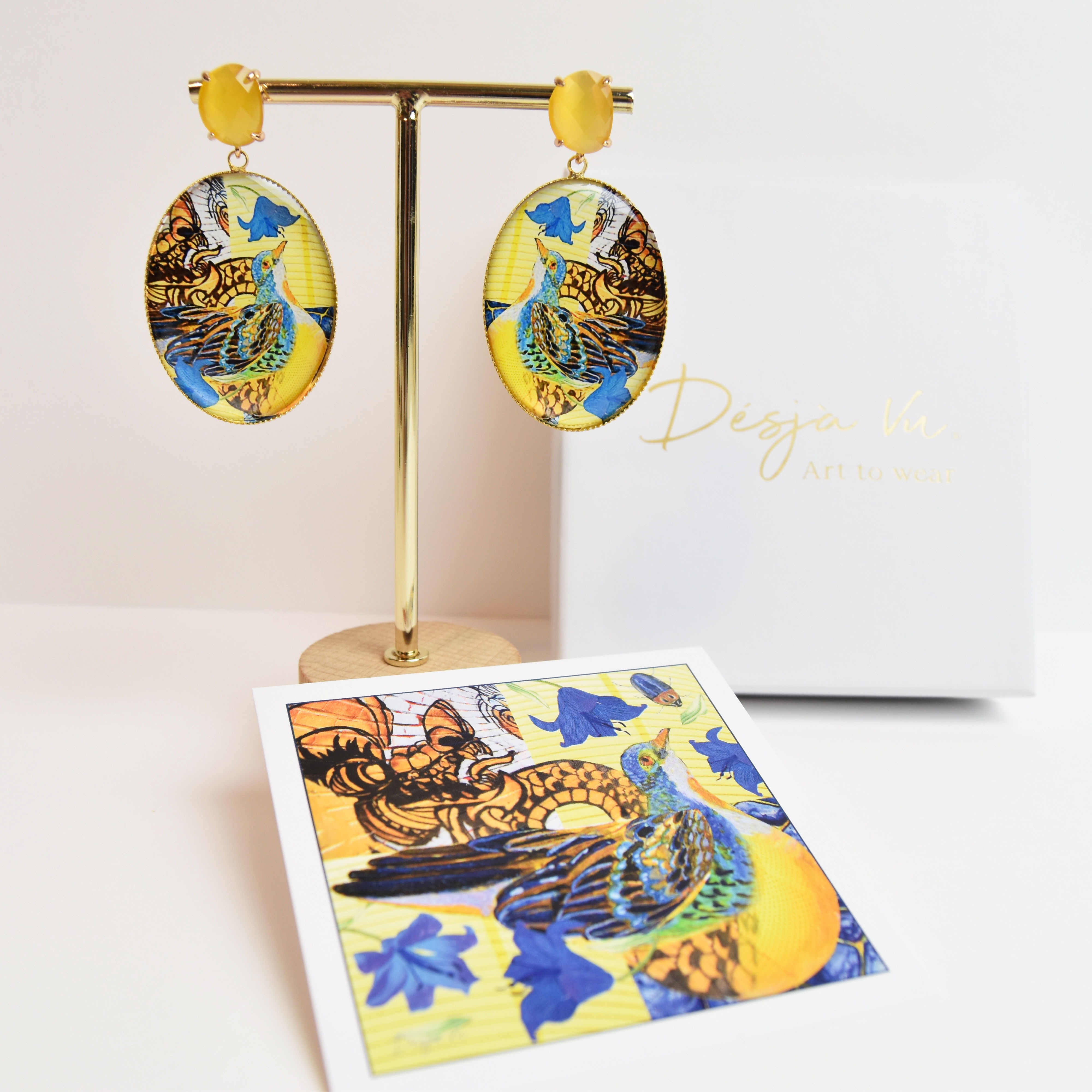 You are a Blue Bird - Art Collection Earring: 0136