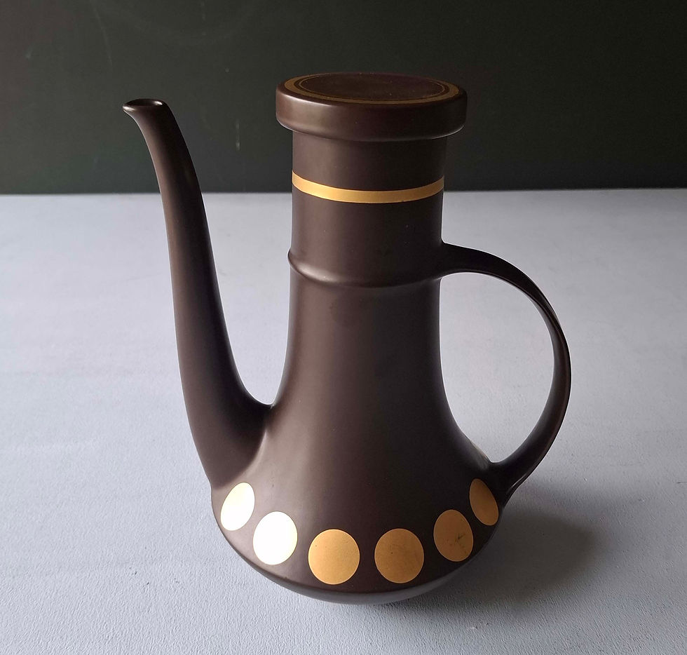 Thumbnail: Rare Mid-Century Purbeck Pottery England Coffee Set