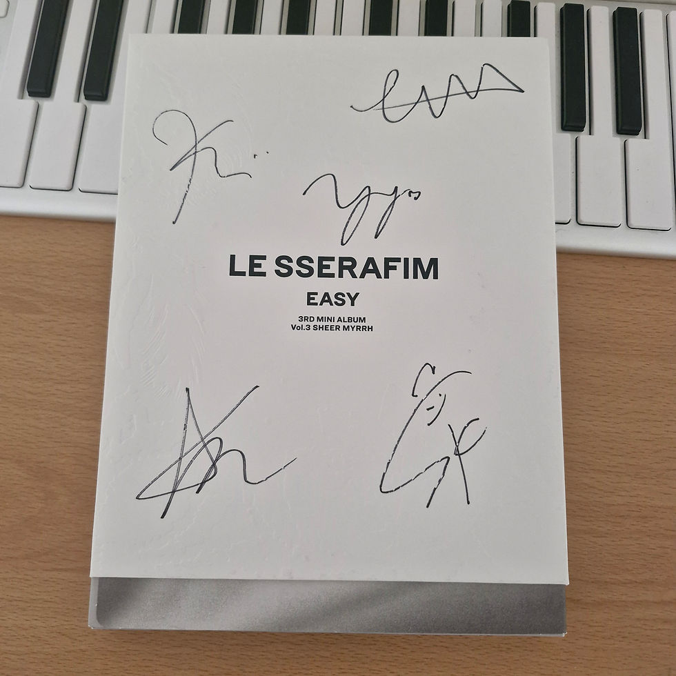 Le Sserafim EASY album signed by all members