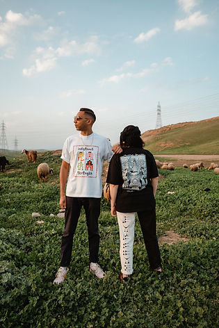 oversized graphic tshirt in farm land