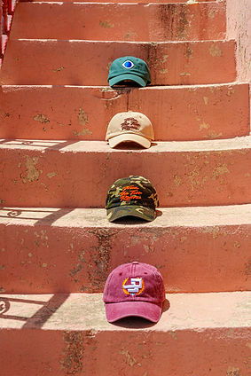 Hats on steps.jpeg