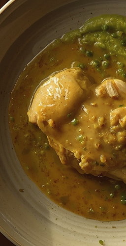 Pollo en salsa de mostaza antigua preparado por chef a domicilio en Uruguay
