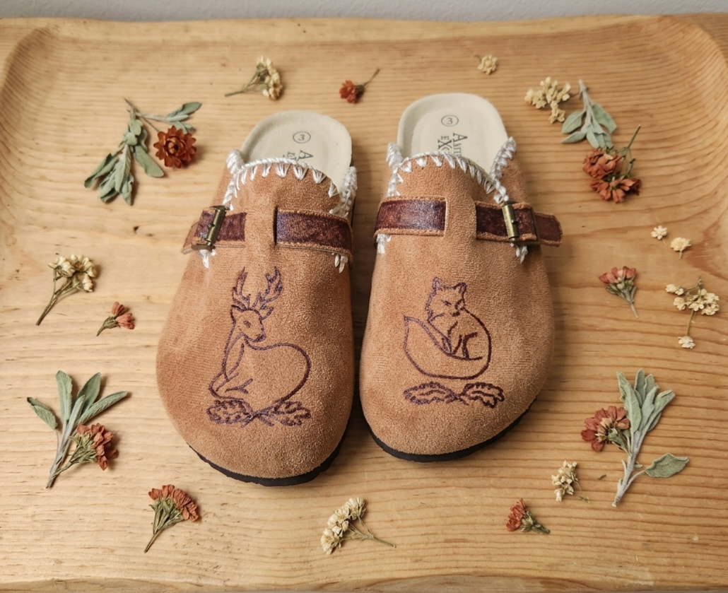 Woodland Friends Little Explorer Hand-burned Clogs