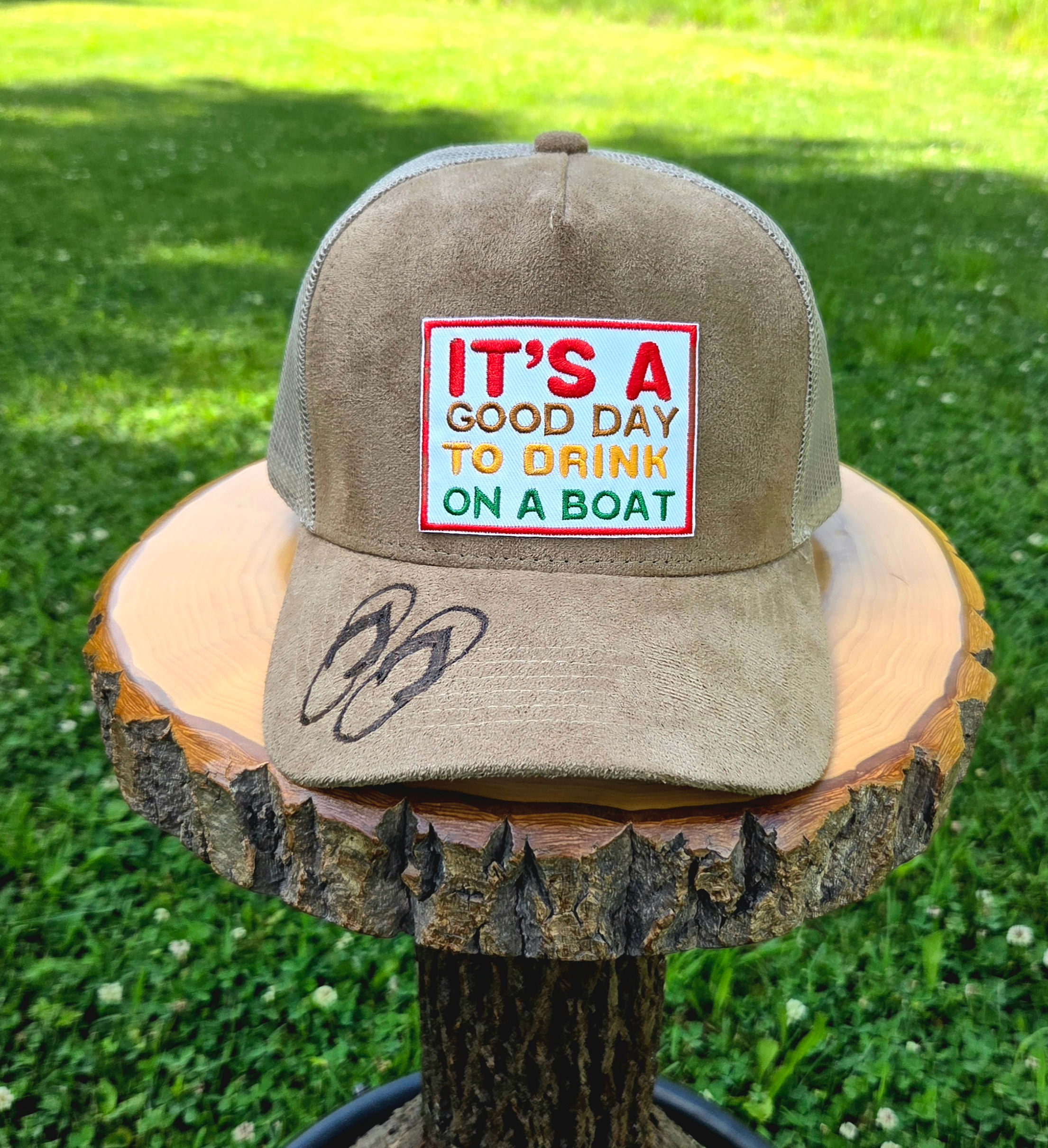 Boat Bound Hand-Burned Trucker Hat