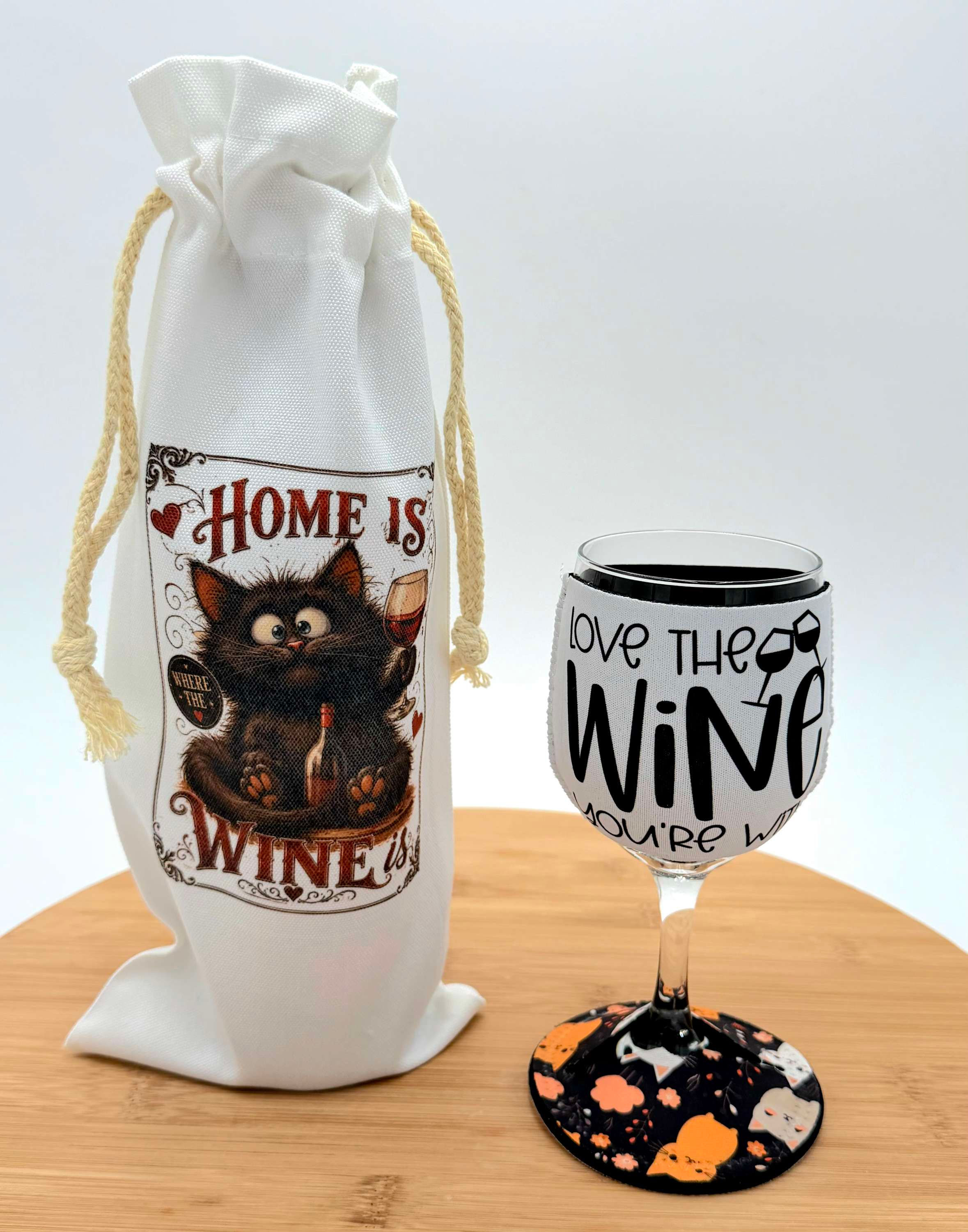 Home is where the Wine Is bag and Love the Wine You're With - Wine Set