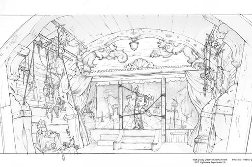 Hong Kong Disneyland - The Nightmare Experiment concept art by Gina Chang