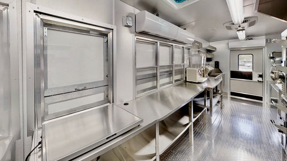 Serving Window Inside Auntie Anne's Food Truck