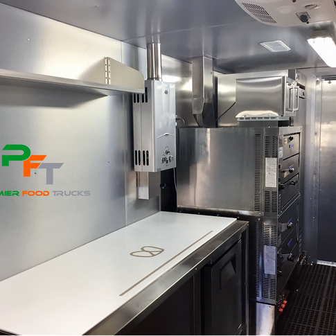 Food truck custom cabinets and baking equipment